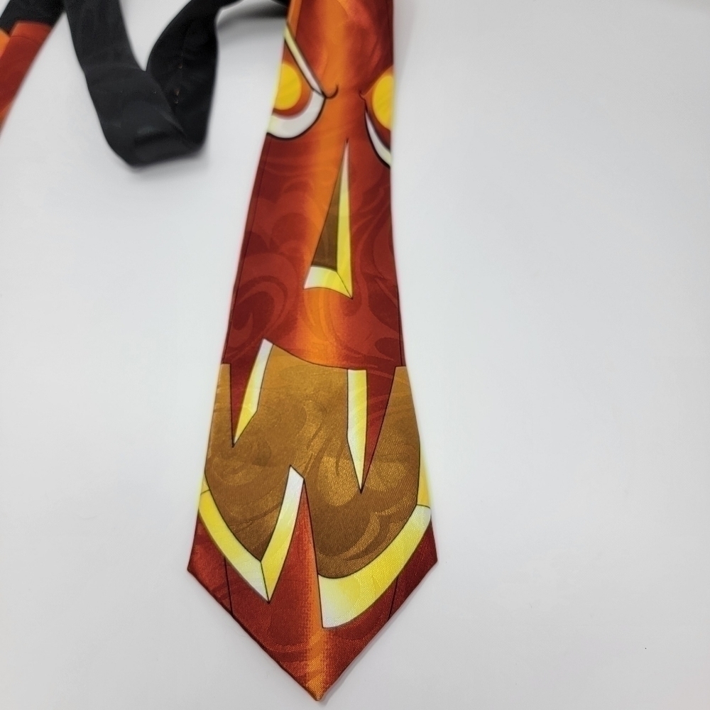 STEVEN Harris Scary Pumpkin Spice Halloween Jack-O'-Lantern Tie Nightmare T16